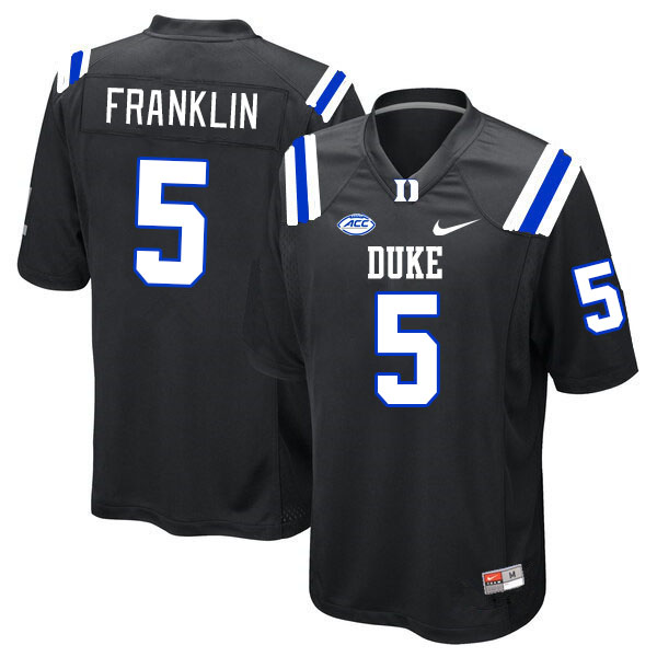 Men #5 Ja'Mion Franklin Duke Blue Devils College Football Jerseys Stitched-Black